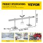 VEVOR Dent Pull Lever Bar Kit Fit for Both Aluminum and Steel Dent Pulling (33INCH/850MM)
