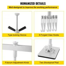 VEVOR Dent Pull Lever Bar Kit Fit for Both Aluminum and Steel Dent Pulling (33INCH/850MM)