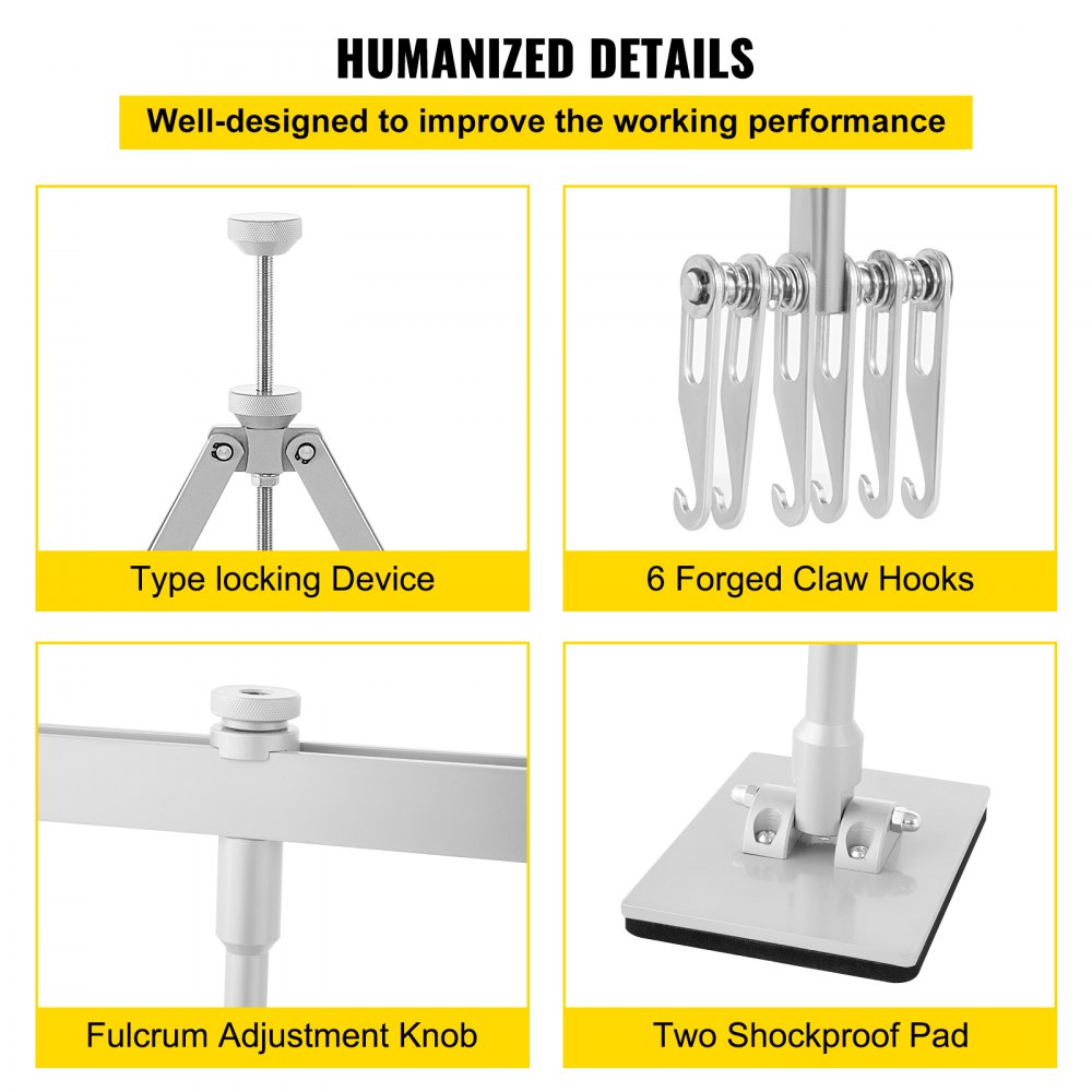 VEVOR Dent Pull Lever Bar Kit 1100MM Dent puller Stud Welder 33 Inch Fit for Both Aluminum and Steel Dent Pulling