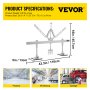 VEVOR Dent Pull Lever Bar Kit Fit for Both Aluminum and Steel Dent Pulling (43INCH/1100MM)