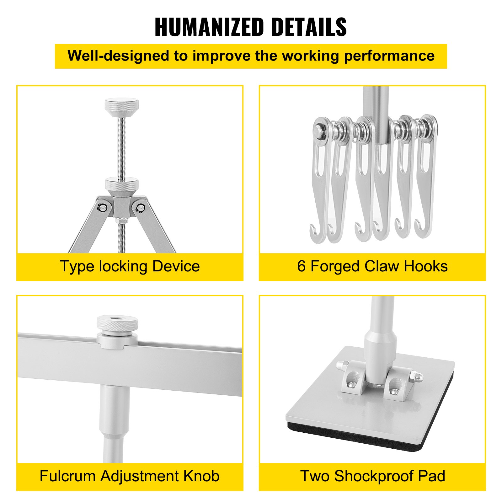 VEVOR Dent Pull Lever Bar Kit 1100MM Dent puller Stud Welder 33 Inch Fit for Both Aluminum and Steel Dent Pulling