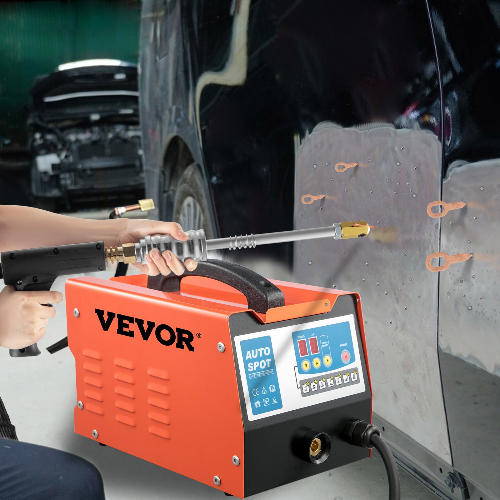 VEVOR 3800A 220V Dent Puller Spot Welder with PL-80NS mode,Dent Puller Machine for sheet metal fire, meson, straight-pull, spot welding