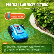 VEVOR Robotic Lawn Mower for 500 qm Lawn 20V 4Ah APP Control Blue