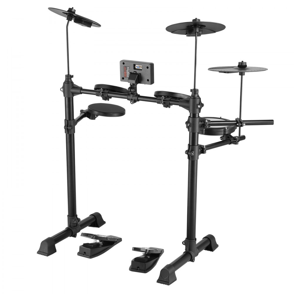 VEVOR Electric Drum Set, 15 Drum Kits & 150 Sounds Electronic Drum Kit, USB MIDI Supported 6.5 in Quiet Mesh Snare Electric Drum Set with 10 in Cymbals Drum Sticks & Headphone, for Beginners & Adults