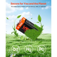 9V Alkaline Batteries 12-Pack 9 Volt Battery for Smoke Detector Long Lasting