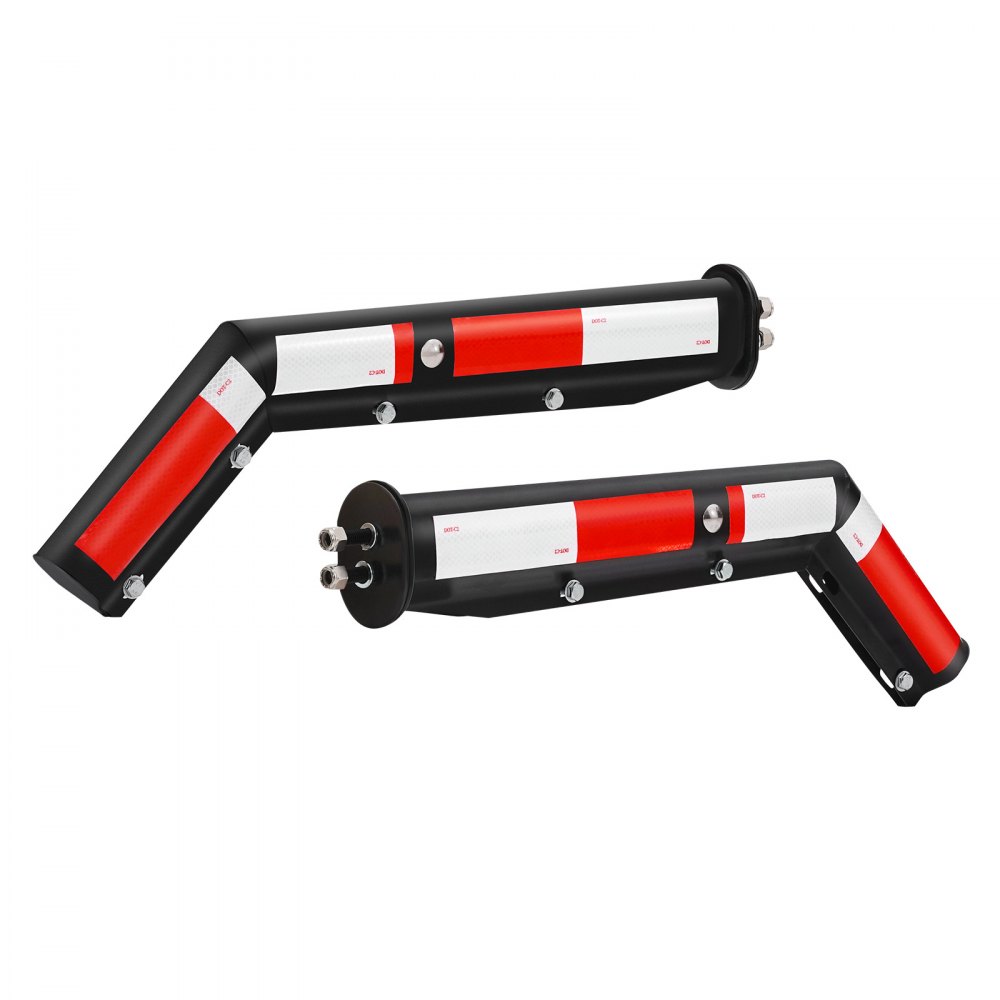 VEVOR Angled Spring Loaded Mud Flap Hangers, 1-1/8" (28.6mm) Bolt Spacing Mudflap Hangers for Semi Trucks, 1 Pair Heavy Duty Semi Truck Mud Flap Hanger Set with Reflective Strips, Black