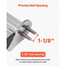 Straight Spring Loaded Mud Flap Hangers for Semi Truck 1-1/8" Bolt Spacing