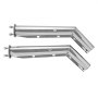 VEVOR Stainless Steel Angled Spring Loaded Mud Flap Hangers, 2-1/2" (63.5mm) Bolt Spacing Mudflap Hangers for Semi Trucks, 1 Pair Heavy Duty Semi Truck Mud Flap Hanger Set with Reflective Strips, Silver