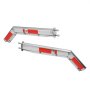 VEVOR Stainless Steel Angled Spring Loaded Mud Flap Hangers, 2-1/2" (63.5mm) Bolt Spacing Mudflap Hangers for Semi Trucks, 1 Pair Heavy Duty Semi Truck Mud Flap Hanger Set with Reflective Strips, Silver