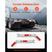 Stainless Steel Angled Spring Loaded Mud Flap Hangers for Semi Trucks 2-1/2"