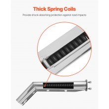 Stainless Steel Angled Spring Loaded Mud Flap Hangers for Semi Trucks 2-1/2"