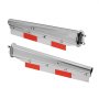 VEVOR Chrome Straight Spring Loaded Mud Flap Hangers, 2-1/2" Bolt Spacing Mudflap Hangers for Semi Trucks, 1 Pair Heavy Duty Semi Truck Mud Flap Hanger Set with Aluminum Reflective Plates, Silver