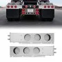 VEVOR Stainless Steel Mud Flap Hangers with Light Cutouts, 2-1/2" (63.5mm) Bolt Spacing, Spring Loaded Mudflap Hangers for Semi Trucks, 1 Pair Heavy Duty Semi Truck Mud Flap Hanger Set, Silver