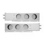 VEVOR Stainless Steel Mud Flap Hangers with Light Cutouts, 2-1/2" (63.5mm) Bolt Spacing, Spring Loaded Mudflap Hangers for Semi Trucks, 1 Pair Heavy Duty Semi Truck Mud Flap Hanger Set, Silver