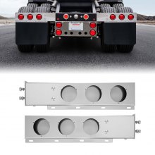 Stainless Steel Mud Flap Hangers with Light Cutouts for Semi Trucks 2-1/2"