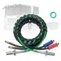 VEVOR 15FT Semi Truck Air Lines Kit, 3-in-1 Air Hoses & ABS Power Line for Semi Truck Trailer Tractor, 7-Way Plug Electrical Cord Cable and Rubber Air Lines Hose Assembly Kit with Hook & Teflon Tape