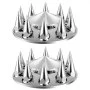 VEVOR Front Axle Wheel Covers, Spiked Axle Cover for Semi Truck, ABS Electroplate Rust-Resistant Lug Nut Covers, Universal Fit, Installation Tool Included, Complete Axle Cover Combo Kit