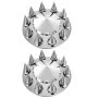 VEVOR Front Axle Wheel Covers, Spiked Axle Cover for Semi Truck, ABS Electroplate Rust-Resistant Lug Nut Covers, Universal Fit, Installation Tool Included, Complete Axle Cover Combo Kit