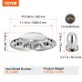 VEVOR Front Axle Wheel Covers, Dome Axle Cover for Semi Truck, ABS Electroplate Rust-Resistant Lug Nut Covers, Universal Fit, Installation Tool Included, Complete Axle Cover Combo Kit