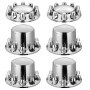 VEVOR Rear Front Axle Wheel Covers, Dome Axle Cover for Semi Truck, ABS Rust-Resistant Lug Nut Covers, Universal Fit, Installation Tool Included, 2 Front and 4 Rear Axle Hub Covers Combo Kit