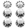 VEVOR Rear Front Axle Wheel Covers, Dome Axle Cover for Semi Truck, ABS Rust-Resistant Lug Nut Covers, Universal Fit, Installation Tool Included, 2 Front and 4 Rear Axle Hub Covers Combo Kit