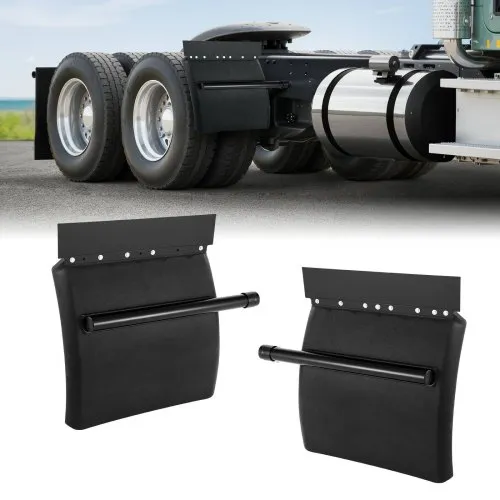 VEVOR Quarter Fenders for Semi Trucks, 24" x 24" Semi Truck Fenders with Tube Bracket and Mounting Hardware, 1 Pair Right & Left Quarter Fender Set, Fit for Freightliner, Peterbilt, Kenworth