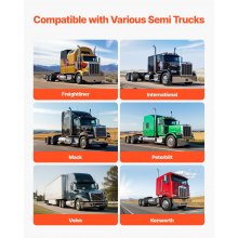 Quarter Fenders for Semi Trucks 24"x24" with Tube Bracket Mounting Hardware