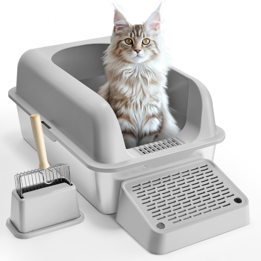 VEVOR 6 σε Deep Litter Box Κουτί απορριμμάτων χωρίς οσμή με σανίδα ποδιών φιλτραρίσματος