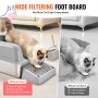 VEVOR 6 in Deep Cat Litter Box Odor-Free Litter Box with Filtering Foot Board