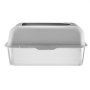 VEVOR Cat Litter Box, 6 inches Deep, XL Extra Large Stainless Steel Cat Litter Box with Scoop, Wide Filtering Foot Board & High Sides, Enclosed Odor-Free Easy-to-Clean Litter Box, Fit for Big Cats