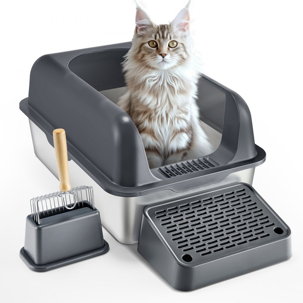 VEVOR 6 σε Deep Litter Box Κουτί απορριμμάτων χωρίς οσμή με σανίδα ποδιών φιλτραρίσματος