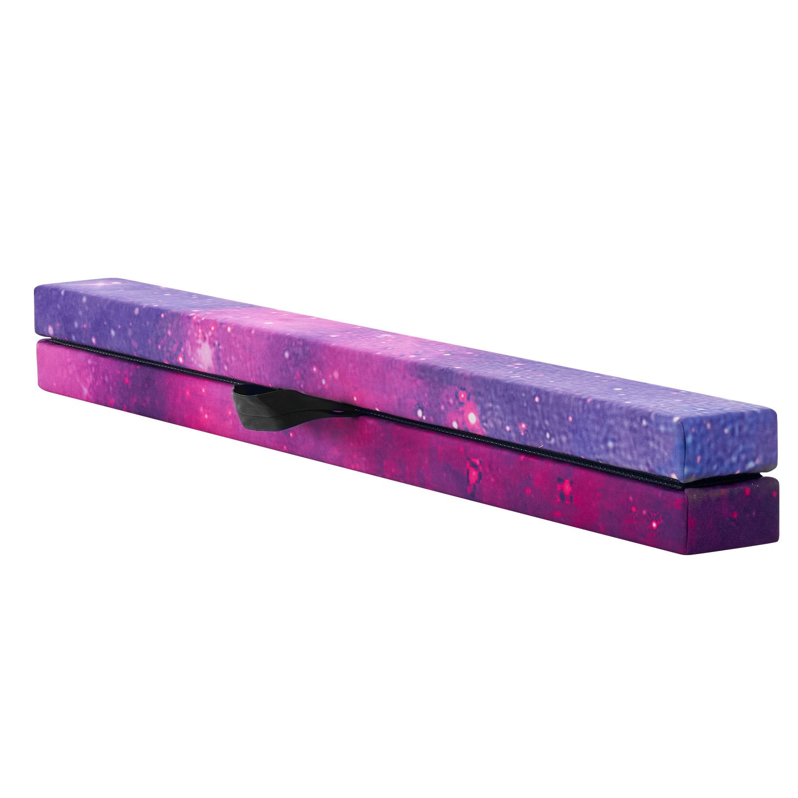 VEVOR 8FT Folding Balance Beam for Kids, 136.1KG Stable Support Gymnastics Floor Beam with Non-Slip Mat, Wood-Core Gymnastics Training Equipment with Anti-Slip Bottom & Carry Bag for Home Gym, Galaxy