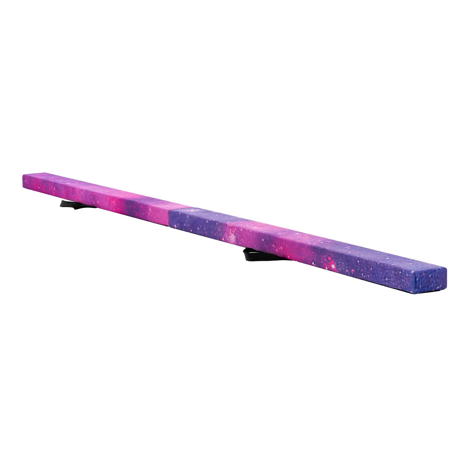 VEVOR 8FT Folding Balance Beam for Kids, 136.1KG Stable Support Gymnastics Floor Beam with Non-Slip Mat, Wood-Core Gymnastics Training Equipment with Anti-Slip Bottom & Carry Bag for Home Gym, Galaxy