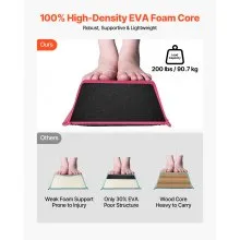 VEVOR 8FT Folding Balance Beam for Kids, 90.7 KG Stable Support Gymnastics Floor Beam with Non-Slip Mats, Gymnastics Training Equipment with Anti-Slip Bottom and Carrying Bag for Home Gym, Pink