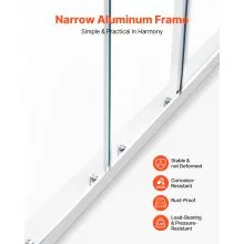 VEVOR Semi-frameless Shower Door, 57.8-59 W x 70 H in, Double Sliding Glass Door with 1/4 in(6mm) Clear Tempered Glass, Waterproof Shatterproof NANO Stainproof with Stainless Steel Hardware, Chrome