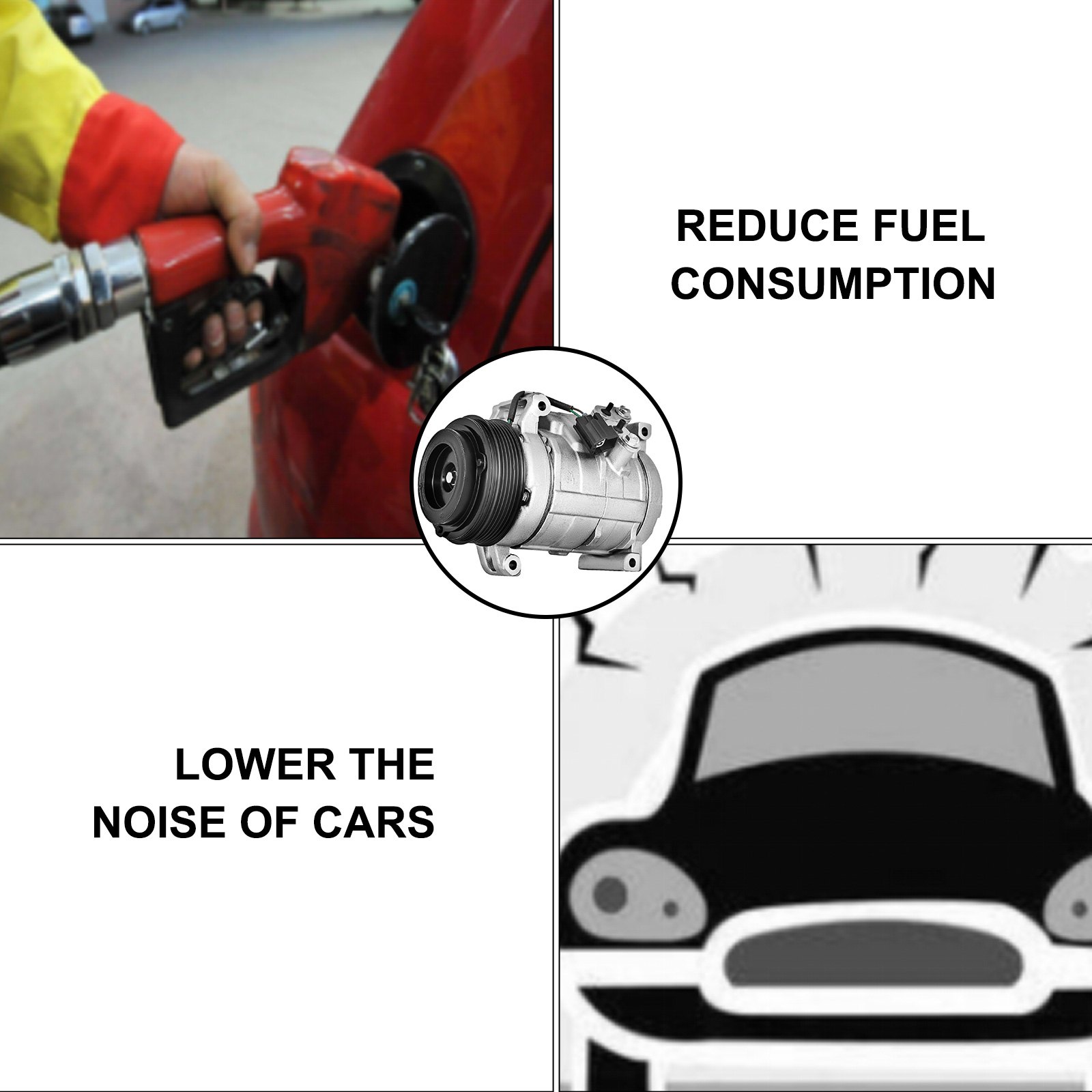 Vevor A/C Compressor for 07-12 Chevrolet Traverse Gmc Arcadia Buick Enclave 3.6L