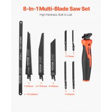 Jab Saw 6 in Keyhole Saw with Soft Grip Handle 8-In-1 Multi-Blades for Drywall