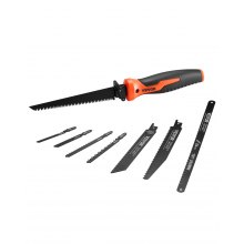 Jab Saw 6 in Keyhole Saw with Soft Grip Handle 8-In-1 Multi-Blades for Drywall