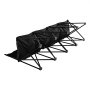 VEVOR Portable Folding Bench, 4 Seat Foldable Soccer Bench with Side Pockets and Carrying Bag, Lightweight Sideline Seating with Back Rest for Football, Baseball, Camping, Outdoor Events, Black