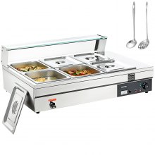 VEVOR Refrigerated Condiment Prep Station 60-Inch 16.8Qt Sandwich/Salad Prep Table with 4 1/3 Pans & 4 1/6 Pans 150W Salad Bar with 304 Stainless