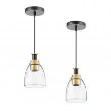 VEVOR Pendant Light 1-Light Pendant Lighting with Glass Shade Adjustable Height