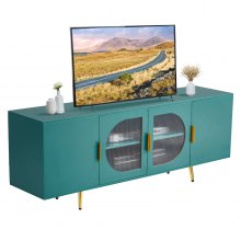 VEVOR TV Stand for TVs up to 75 in Modern Entertainment Center with Glass Doors