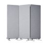 VEVOR 2FT Room Divider, 3 Panels PET Polyester Soundproof Room Screen, Folding Privacy Divider Portable Partition Divider for Room Separation, Freestanding Room Partitions for Office Study, Grey