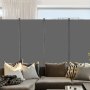 VEVOR Room Divider, 4 Panels Room Divider, Folding Privacy Screen and Portable Partition Divider for Room Separation, Freestanding Room Partitions for Office, Bedroom, Study, Grey