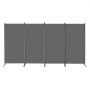 VEVOR Room Divider, 4 Panels Room Divider, Folding Privacy Screen and Portable Partition Divider for Room Separation, Freestanding Room Partitions for Office, Bedroom, Study, Grey