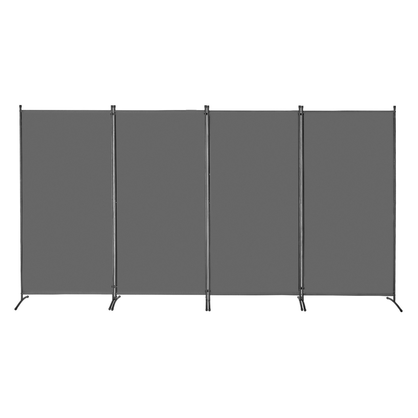 VEVOR Room Divider 4 Panels Fabric Room Privacy Screen for Office Bedroom Grey