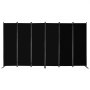 Biombo VEVOR de 6 paneles, biombo plegable y separador portátil para separar ambientes, separador independiente para oficina, dormitorio y estudio, color negro.