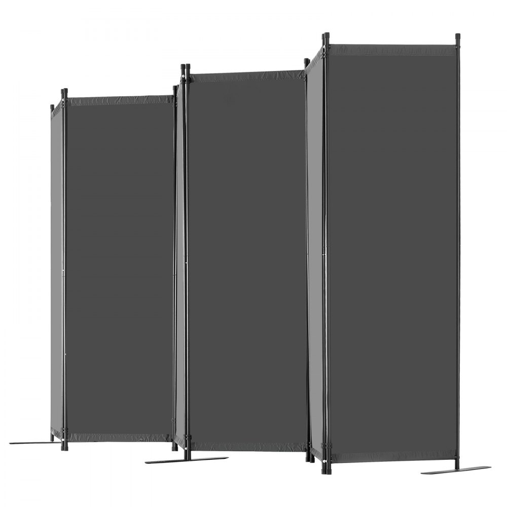VEVOR Room Divider, 6 Panel Room Divider, Folding Privacy Screen and Portable Partition Divider for Room Separation, Freestanding Room Partitions for Office, Bedroom, Study, Grey