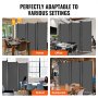 VEVOR Room Divider 6 Panels Fabric Room Privacy Screen for Office Bedroom Grey