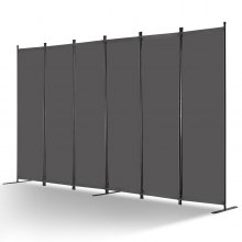 VEVOR Room Divider, 6 Panel Room Divider, Folding Privacy Screen and Portable Partition Divider for Room Separation, Freestanding Room Partitions for Office, Bedroom, Living Room, Grey